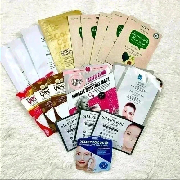 19 NEW Facial, Lip & Undereye Masks (Soap & Glory, Yes To, Rata & Co and More) - Picture 1 of 15